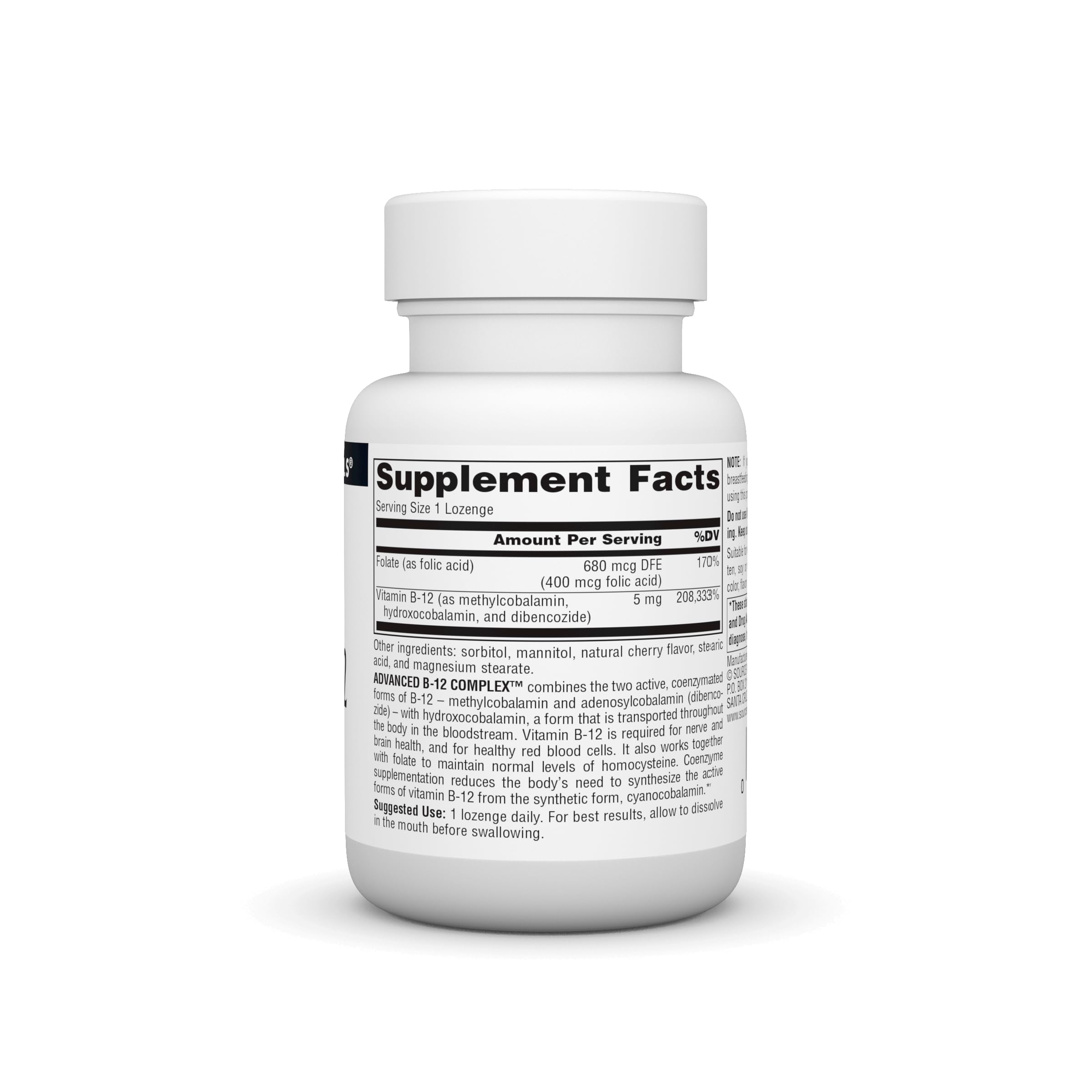 Foto 3 pulgar | Complejo Avanzado De Vitamina B-12 Supplement Source Naturals  5 Mg  60 Pastillas - Venta Internacional.