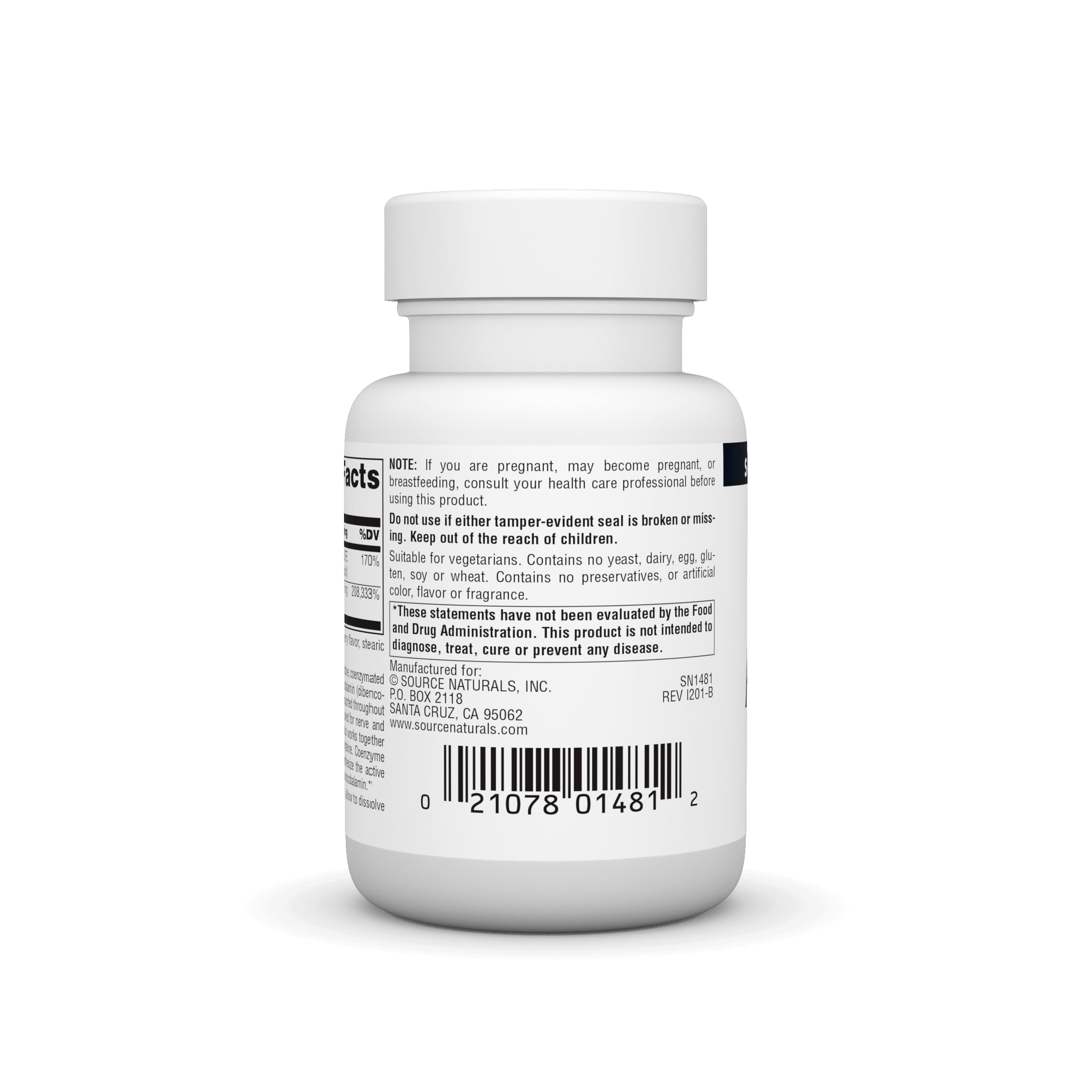 Foto 4 pulgar | Complejo Avanzado De Vitamina B-12 Supplement Source Naturals  5 Mg  60 Pastillas - Venta Internacional.