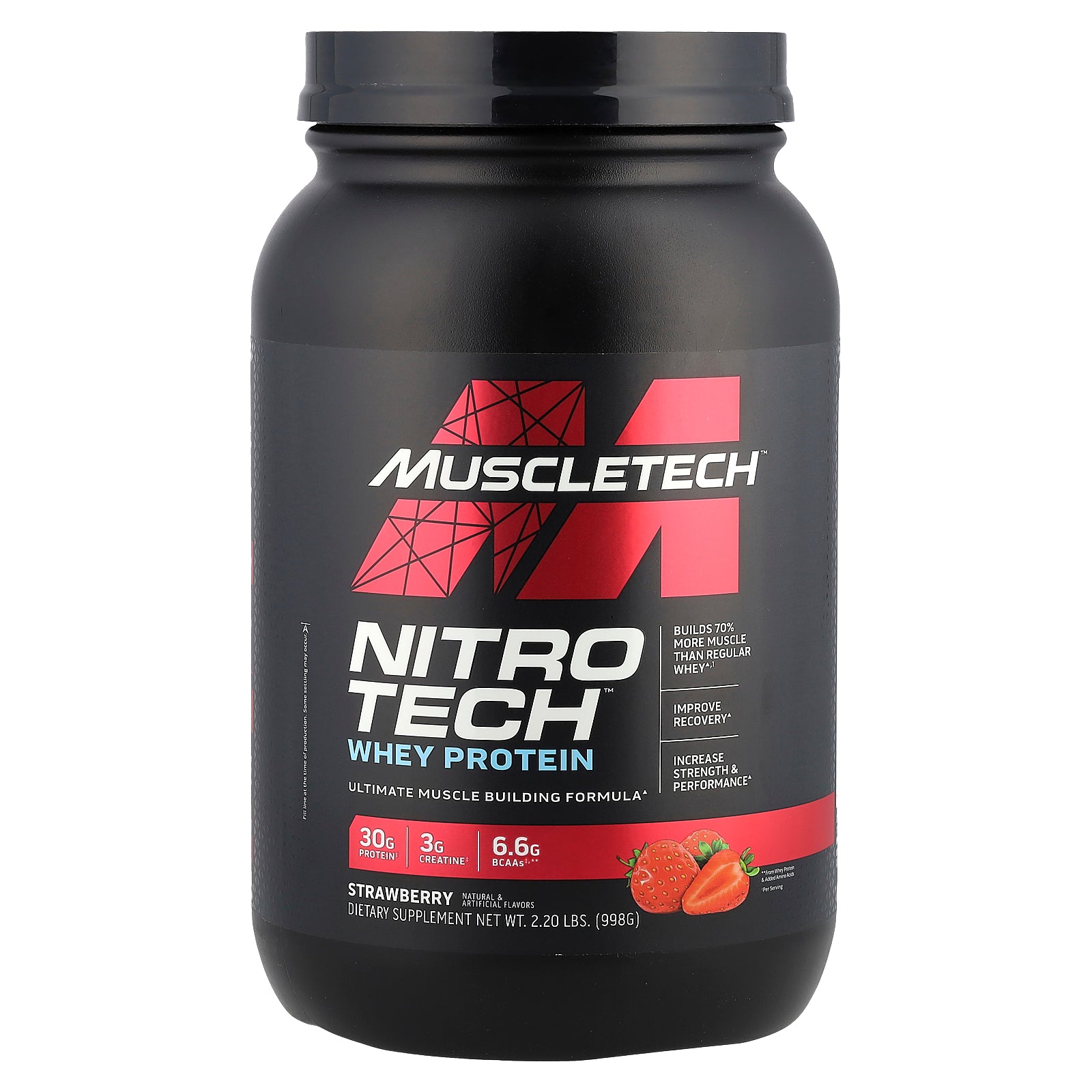 Foto 2 pulgar | Proteína En Polvo Muscletech Nitro-tech Fresa 998 G - Venta Internacional.