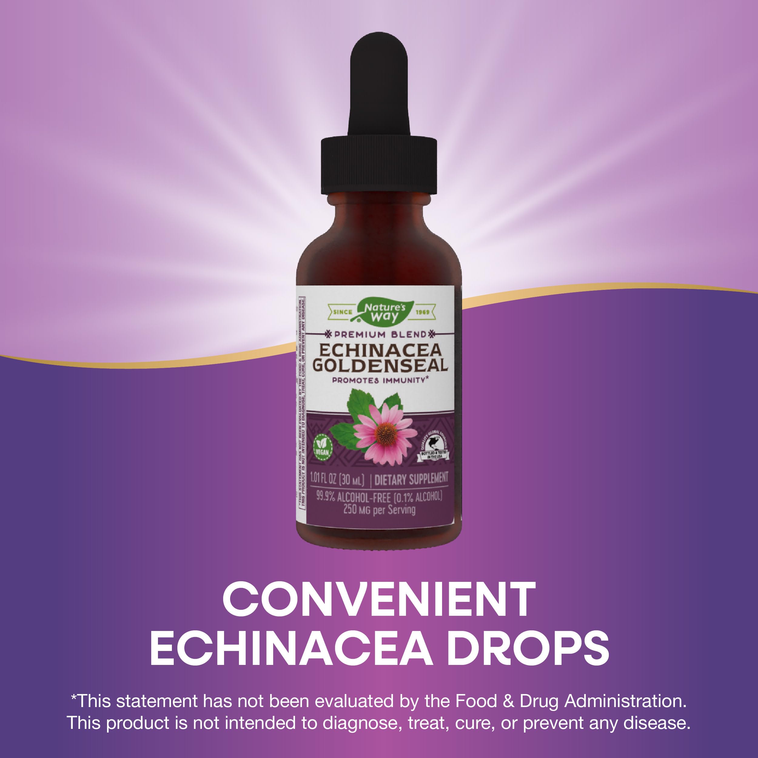 Foto 3 | Suplemento De Equinácea Y Sello Dorado De Nature's Way 250 Mg 30 Ml - Venta Internacional.