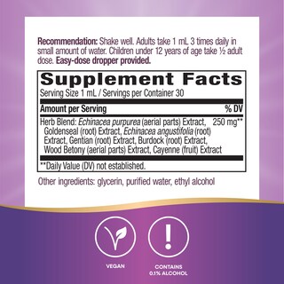 Foto 4 | Suplemento De Equinácea Y Sello Dorado De Nature's Way 250 Mg 30 Ml - Venta Internacional.
