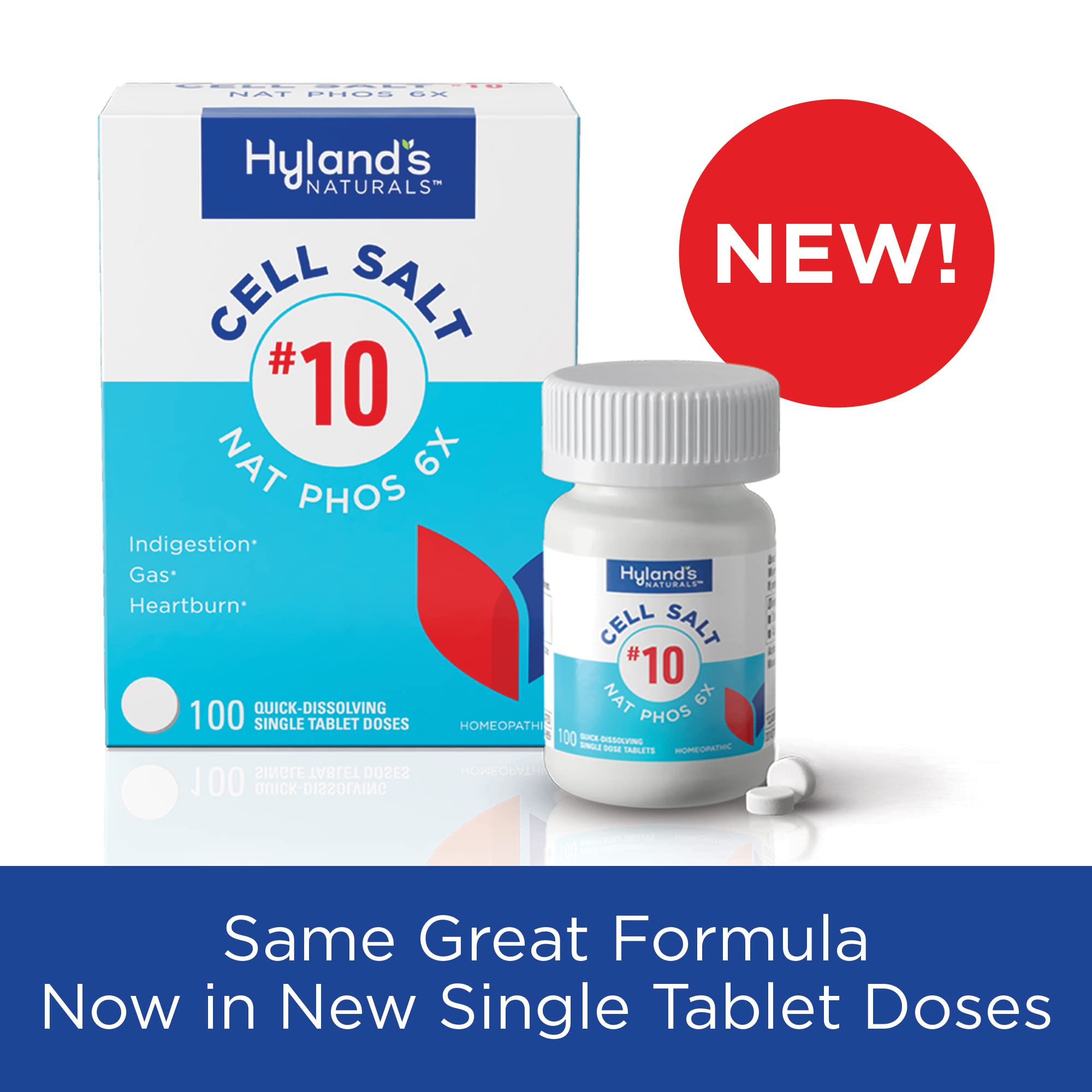 Foto 2 | Tablets Hyland's No.10 Cell Salt Nat Phos 6x 100 Tabletas - Venta Internacional.