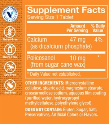 Foto 3 pulgar | Suplemento The Vitamin Shoppe Policosanol 10 Mg 120 Comprimidos - Venta Internacional.
