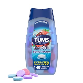 Foto 1 | Antiácido Tums Smoothies Berry Fusion Extra Strength 750 140 Comprimidos - Venta Internacional.