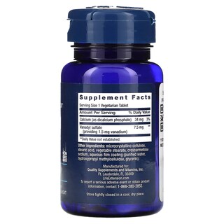 Foto 2 | Sulfato De Vanadilo Supplement Life Extension 7 5 Mg 100 Comprimidos - Venta Internacional.