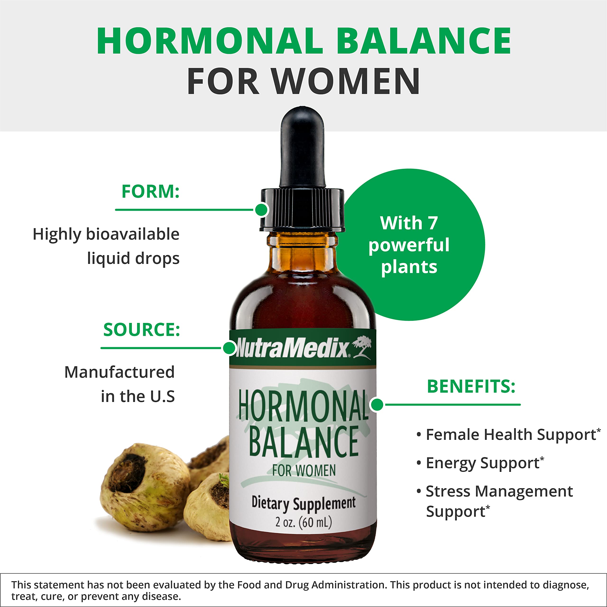 Foto 4 pulgar | Suplemento Nutramedix Hormonal Balance Women 60 Ml Vegano - Venta Internacional.