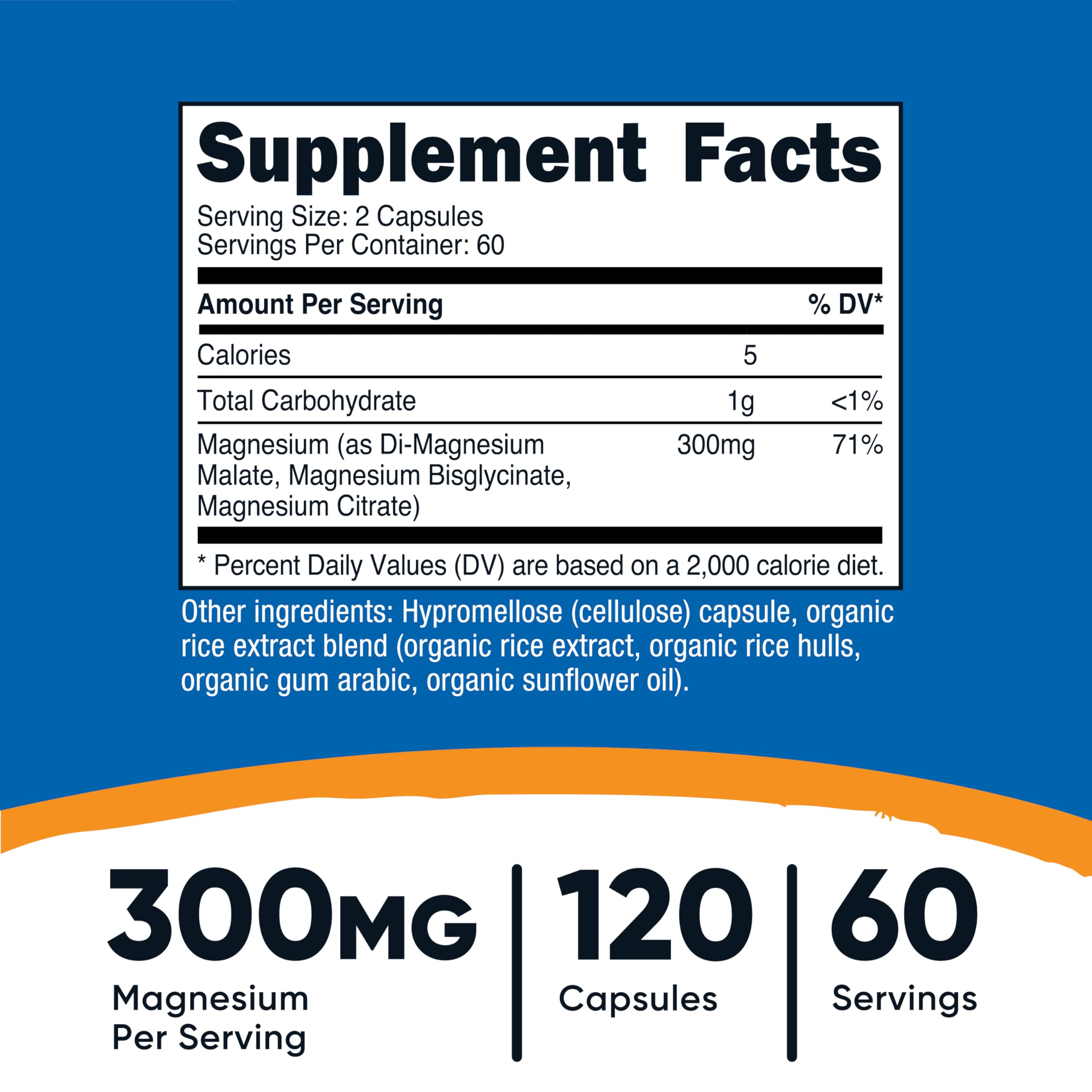 Foto 3 pulgar | Suplemento Nutricost Triple Magnesio Complex 300 Mg 120 Cápsulas - Venta Internacional.