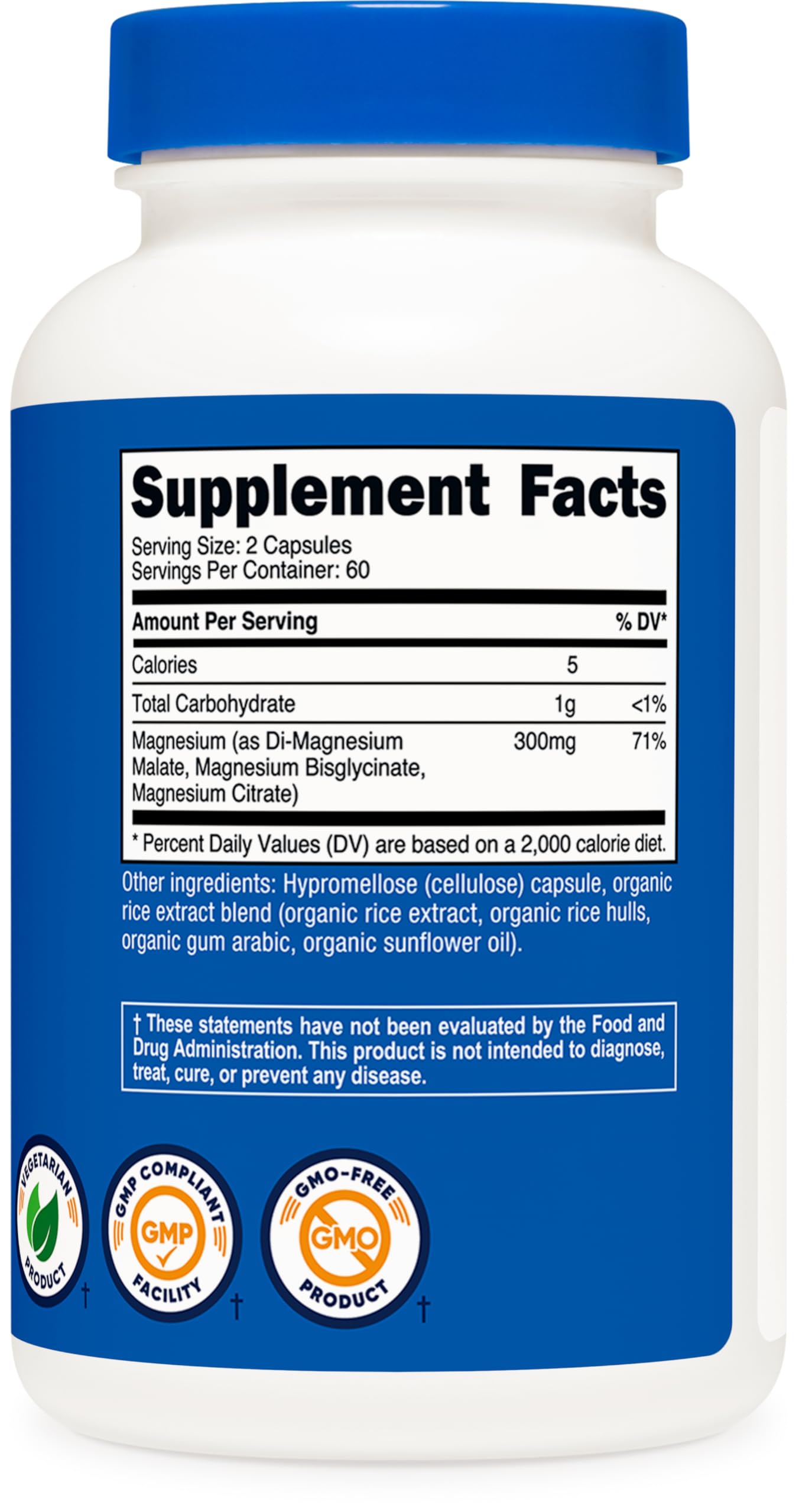 Foto 5 | Suplemento Nutricost Triple Magnesio Complex 300 Mg 120 Cápsulas - Venta Internacional.