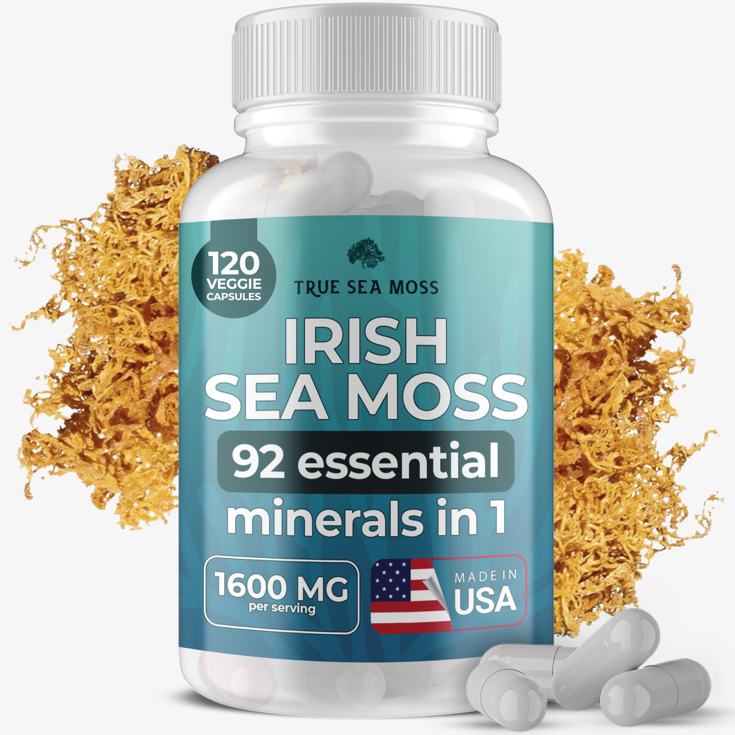Foto 2 pulgar | Suplemento Trueseamoss  Cápsulas De Musgo Marino Irlandés  120 X 1600 Mg - Venta Internacional.