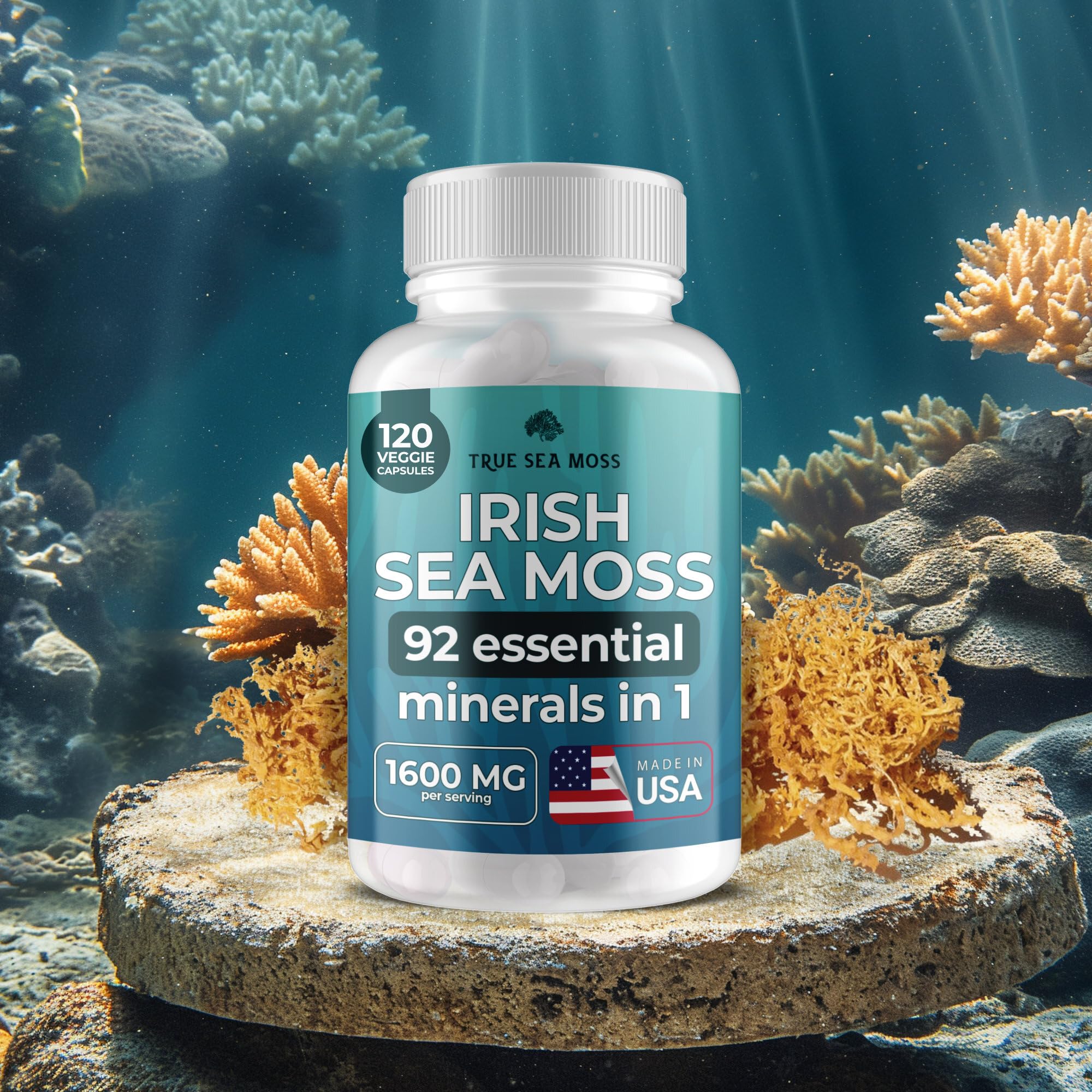 Foto 4 pulgar | Suplemento Trueseamoss  Cápsulas De Musgo Marino Irlandés  120 X 1600 Mg - Venta Internacional.