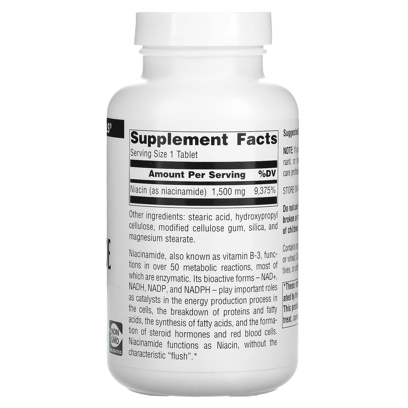 Foto 3 pulgar | Supplement Source Naturals Niacinamida 1500 Mg B-3 100 Comprimidos - Venta Internacional.