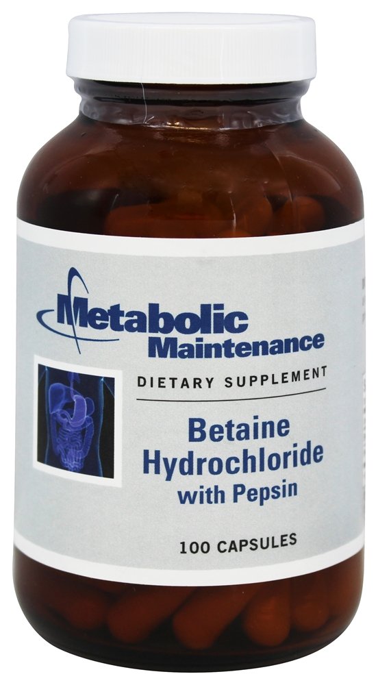 Foto 2 | Suplemento Metabolic Maintenance Betaine Hcl Con Pepsina 100 Cápsulas - Venta Internacional.