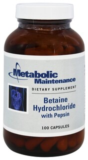 Foto 2 | Suplemento Metabolic Maintenance Betaine Hcl Con Pepsina 100 Cápsulas - Venta Internacional.