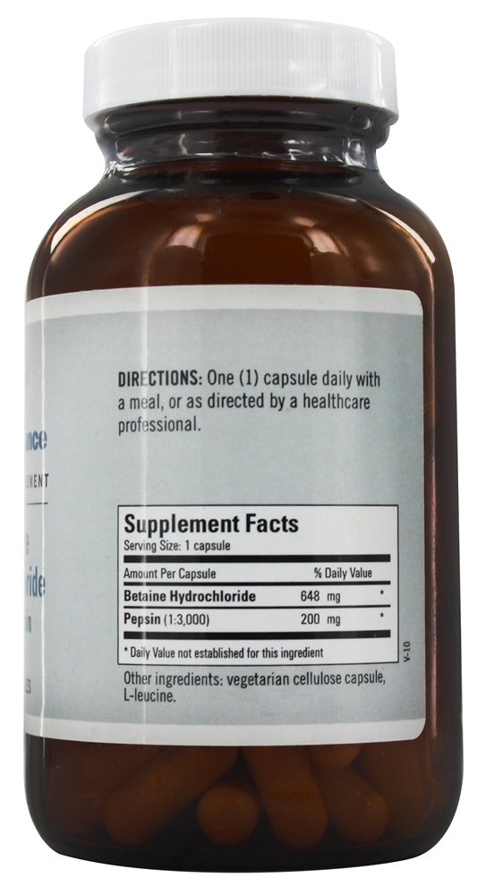 Foto 3 | Suplemento Metabolic Maintenance Betaine Hcl Con Pepsina 100 Cápsulas - Venta Internacional.