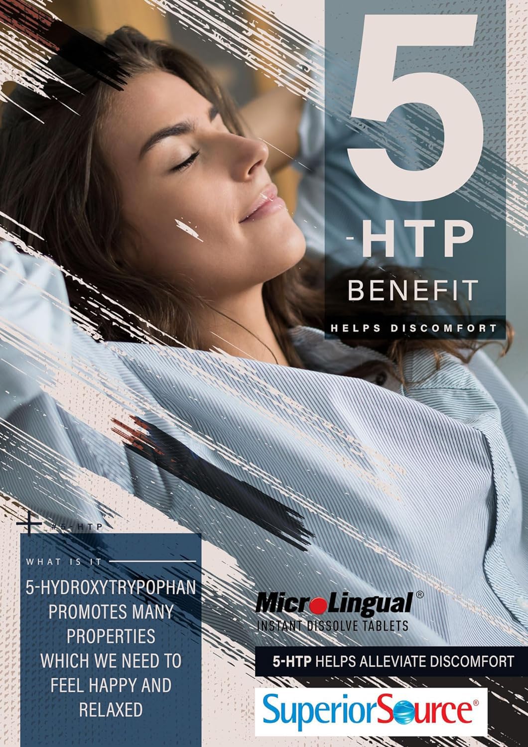 Foto 6 pulgar | Suplemento Superior Source 5-htp 50 Mg Restful Sleep 60 Comprimidos - Venta Internacional.