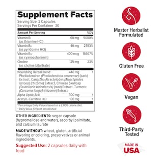 Foto 2 | Suplemento Redd Remedies Nerve Shield 60 Cápsulas Veganas - Venta Internacional.