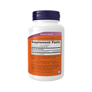 Foto 2 | Suplemento Now Foods Msm 1000 Mg 120 Cápsulas Para La Salud De Las Articulaciones - Venta Internacional.
