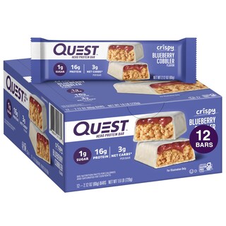 Foto 1 | Tarta Crujiente De Arándanos Protein Bar Quest Nutrition 12 X 16 G - Venta Internacional.