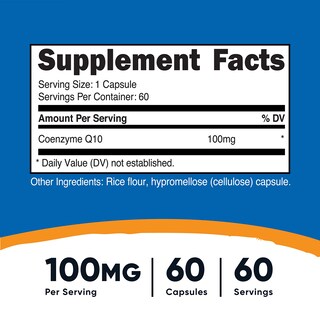 Foto 2 | Suplemento Nutricost Coq10 100 Mg 60 Cápsulas Vegetarianas - Venta Internacional.