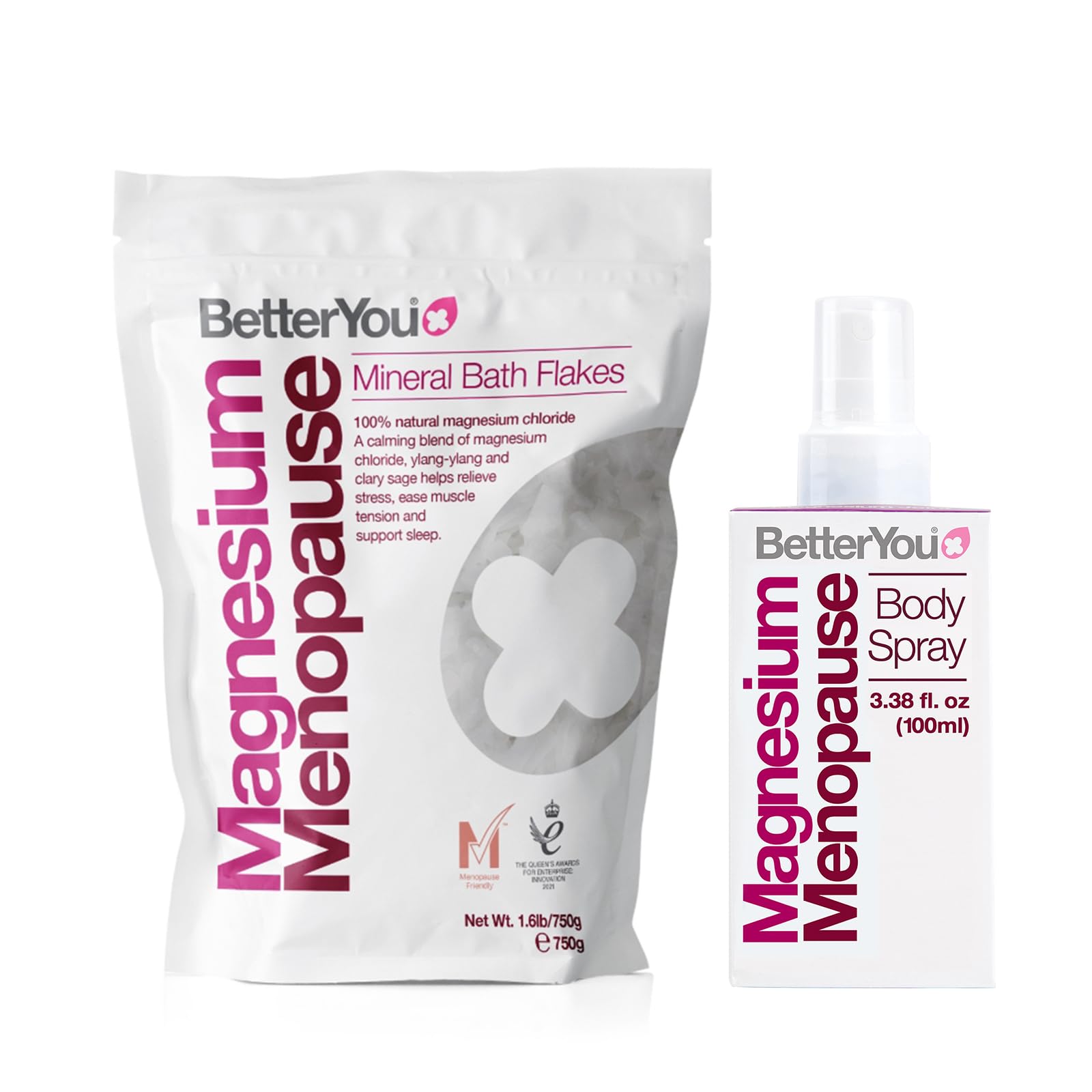 Foto 1 | Bundle Betteryou  Aerosol Corporal Y Escamas De Baño De Magnesio Para La Menopausia - Venta Internacional.