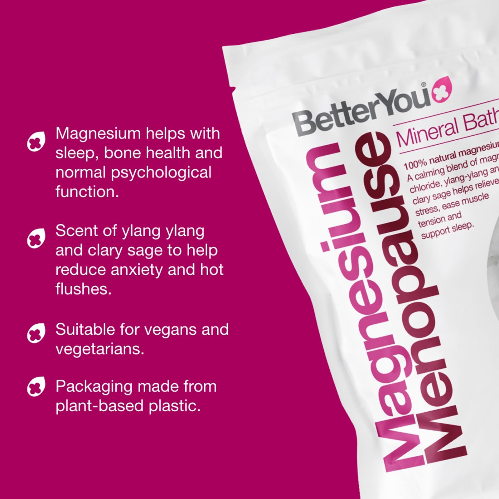 Foto 2 | Bundle Betteryou  Aerosol Corporal Y Escamas De Baño De Magnesio Para La Menopausia - Venta Internacional.