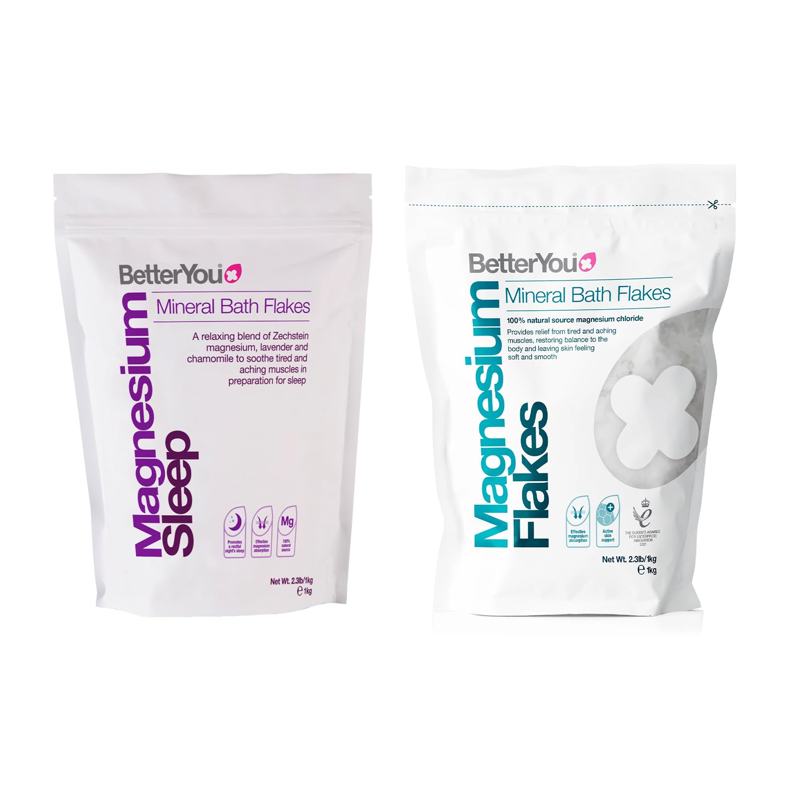 Foto 1 | Flakes Bundle Betteryou Magnesium Flakes Y Sal De Baño Para Dormir - Venta Internacional.