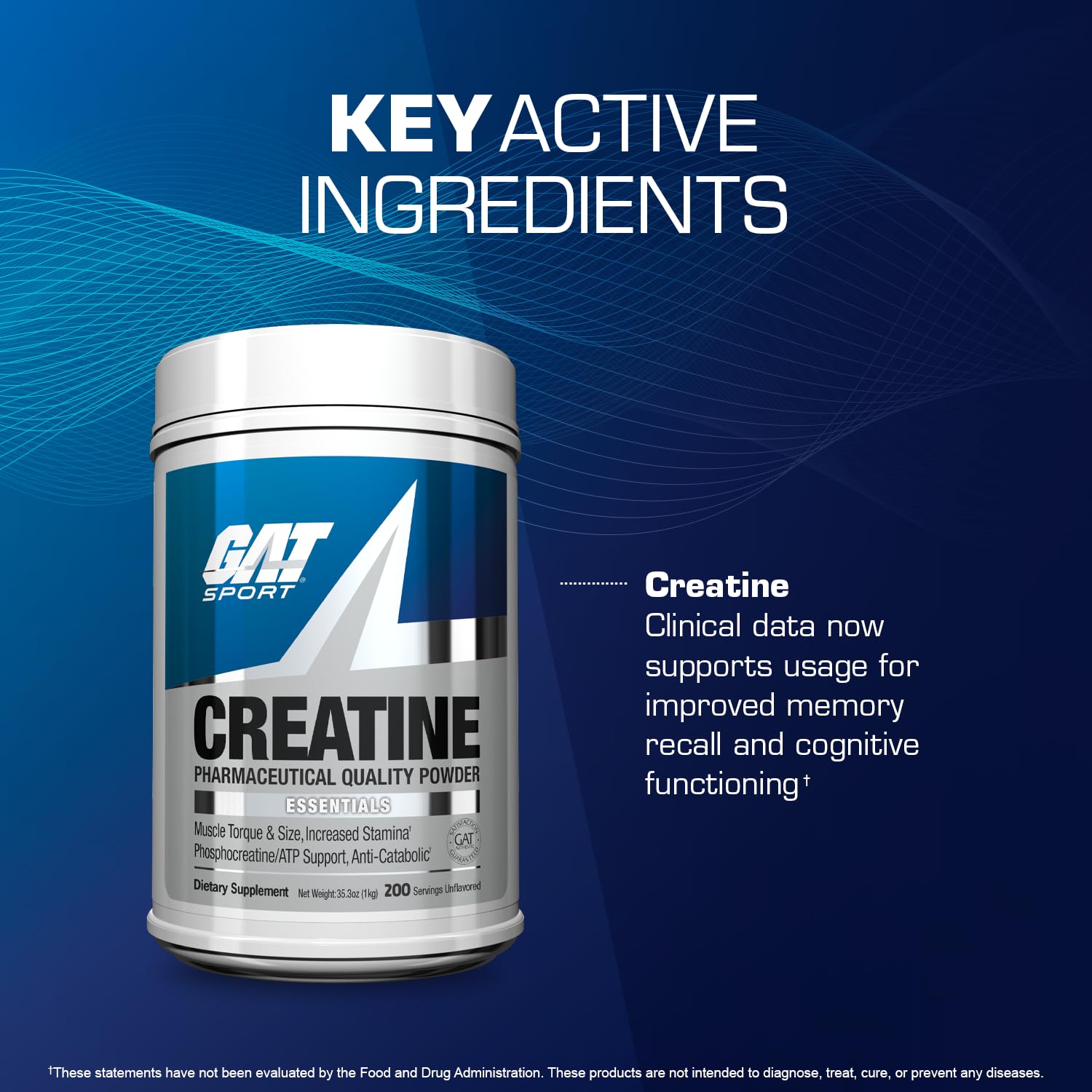 Foto 4 pulgar | Suplemento Gat Sport Monohidrato de Creatina en Polvo 1000 gr - Venta Internacional