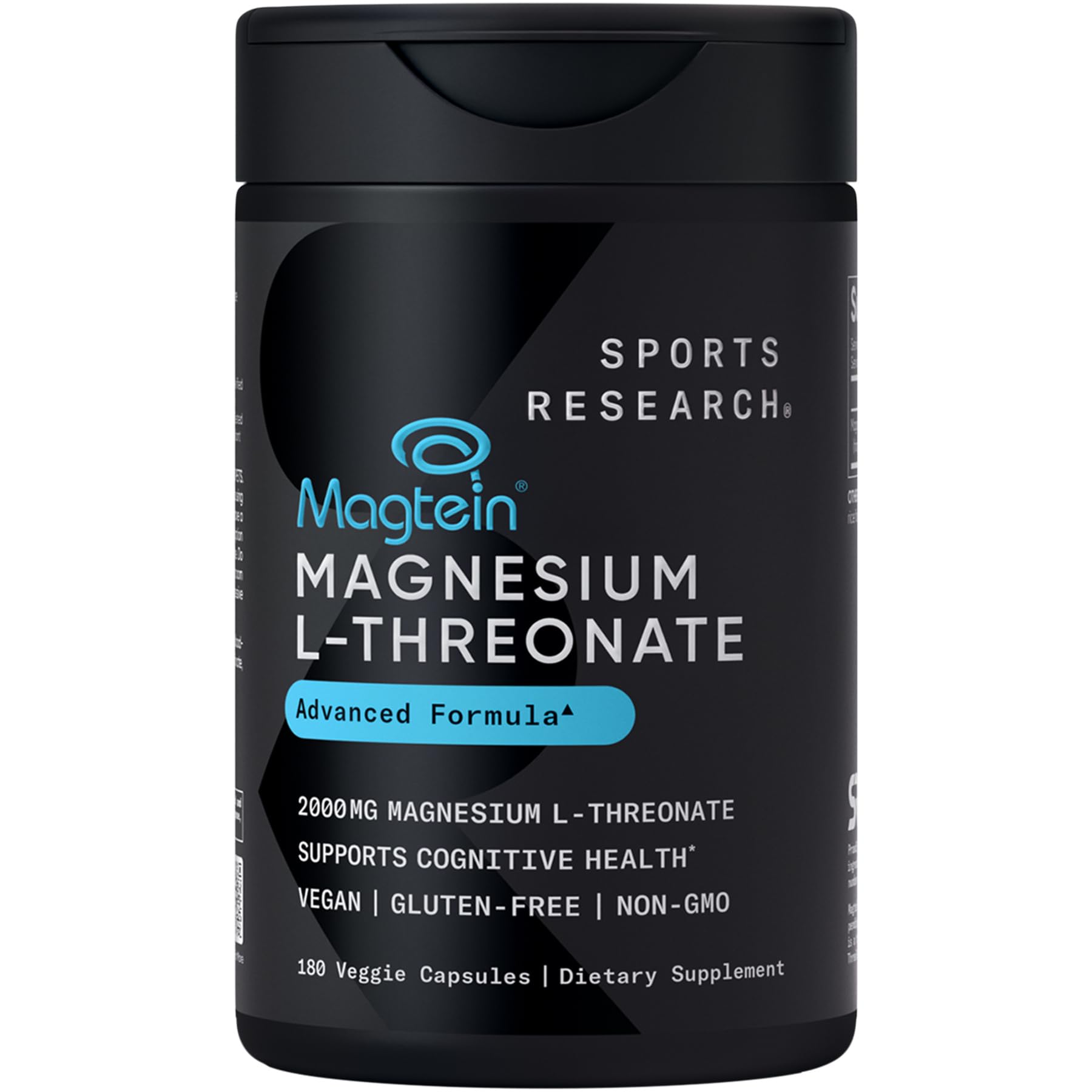 Foto 2 pulgar | Suplemento de Magnesio Sports Research Magtein 2000 mg 180 Cápsulas - Venta Internacional