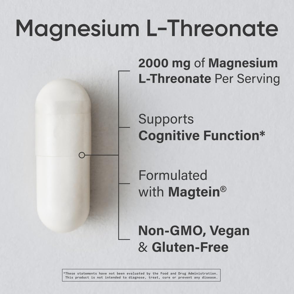 Foto 3 | Suplemento de Magnesio Sports Research Magtein 2000 mg 180 Cápsulas - Venta Internacional