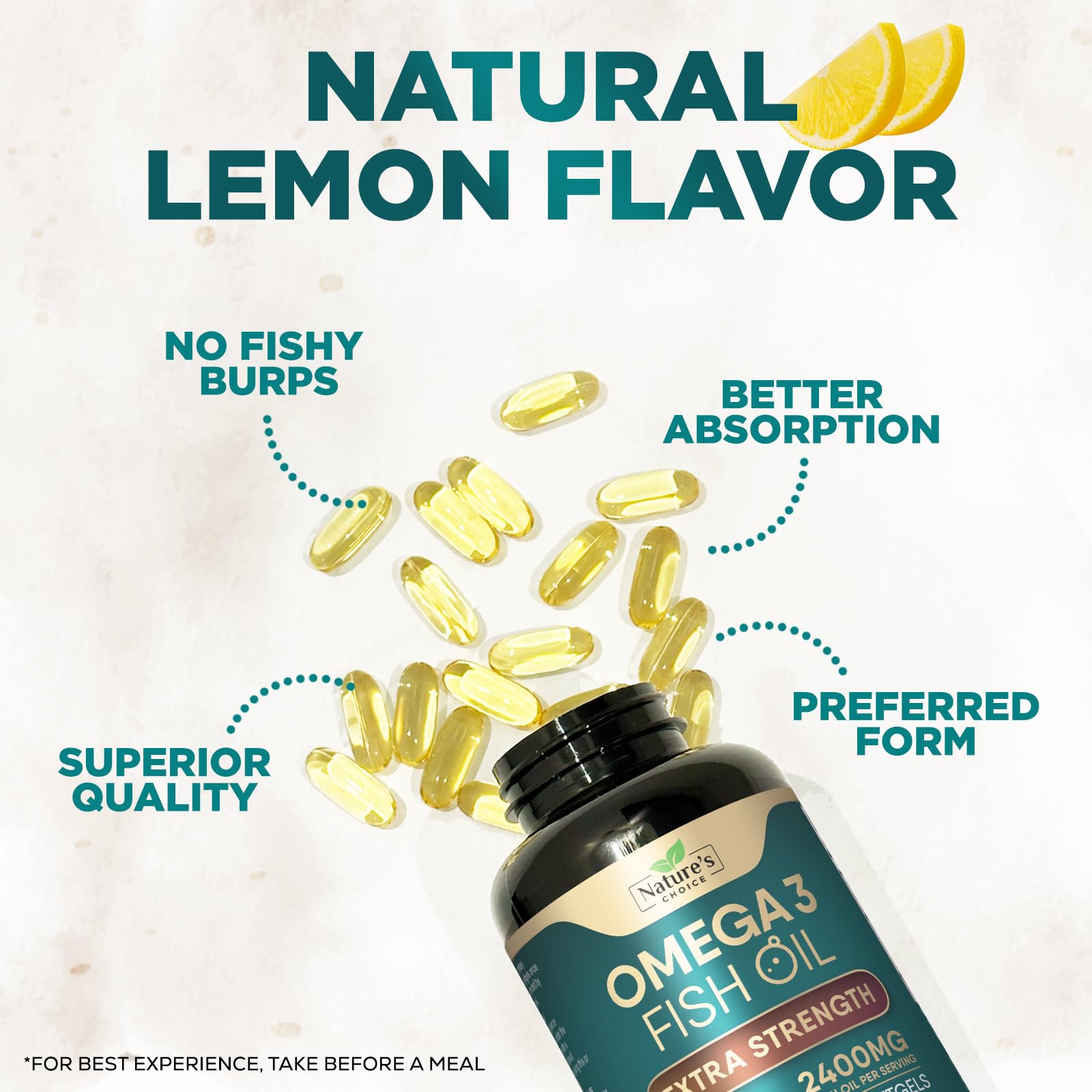 Foto 6 | Suplemento De Aceite De Pescado Omega 3 Nature's Choice 2400 Mg 120 Cápsulas Blandas - Venta Internacional.