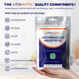 Foto 6 | Polvo Probiótico Vitamatic Lactobacillus Helveticus 100g - Venta Internacional.
