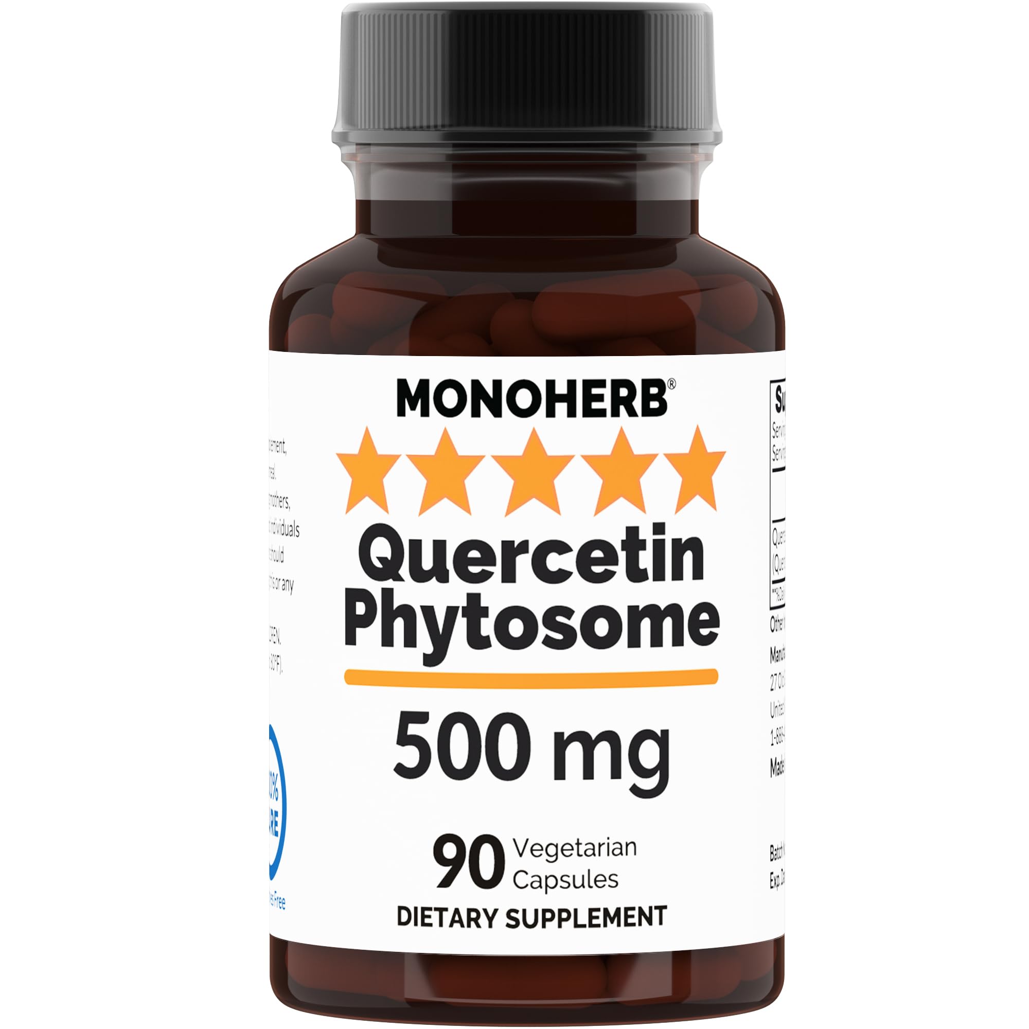 Foto 2 pulgar | Suplemento Monoherb Quercetin Phytosome 500 Mg - 90 Cápsulas Vegetarianas - Venta Internacional.
