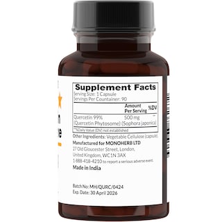 Foto 2 | Suplemento Monoherb Quercetin Phytosome 500 Mg - 90 Cápsulas Vegetarianas - Venta Internacional.
