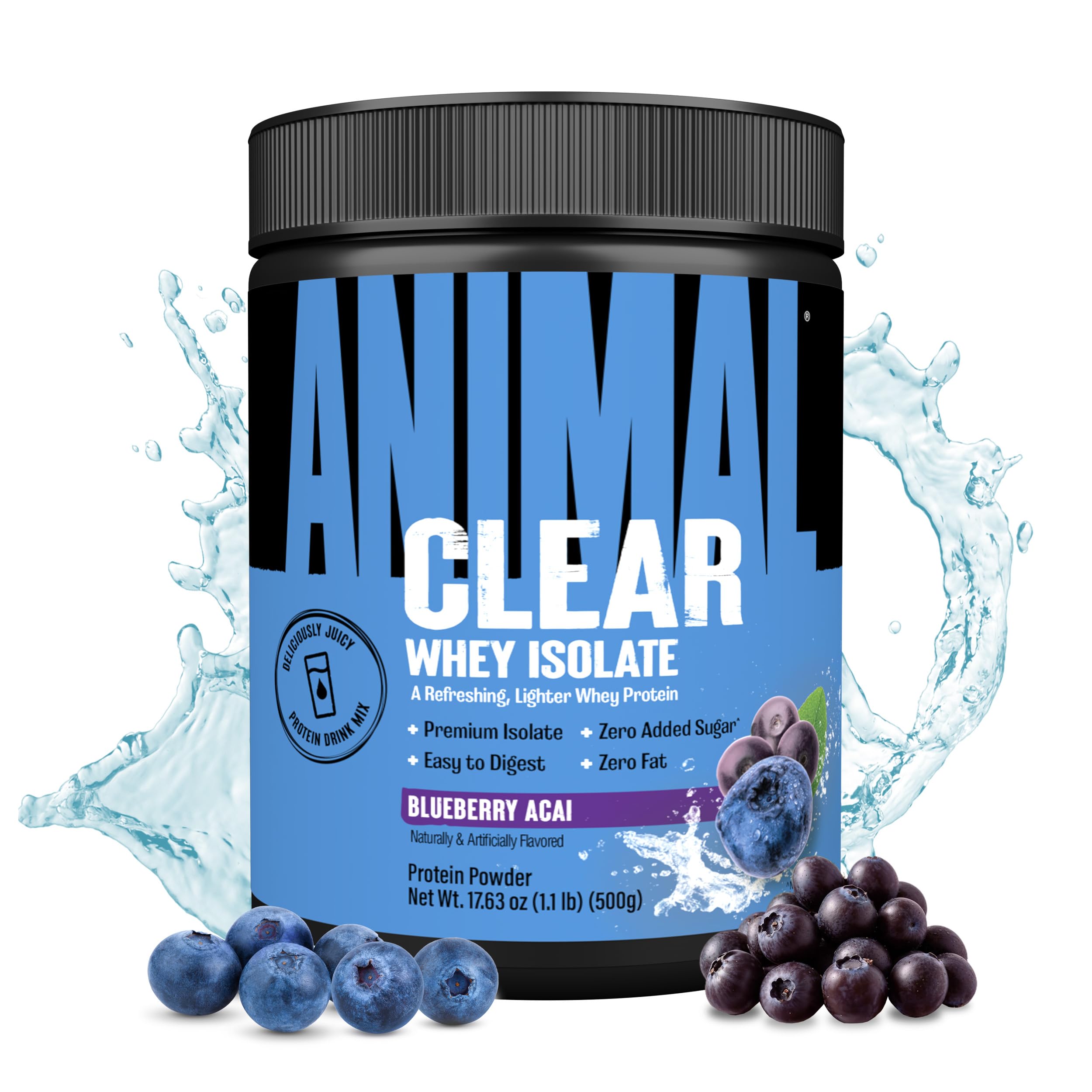 Foto 2 pulgar | Proteína En Polvo Animal Clear Whey Isolate Blueberry Acai 125g - Venta Internacional.