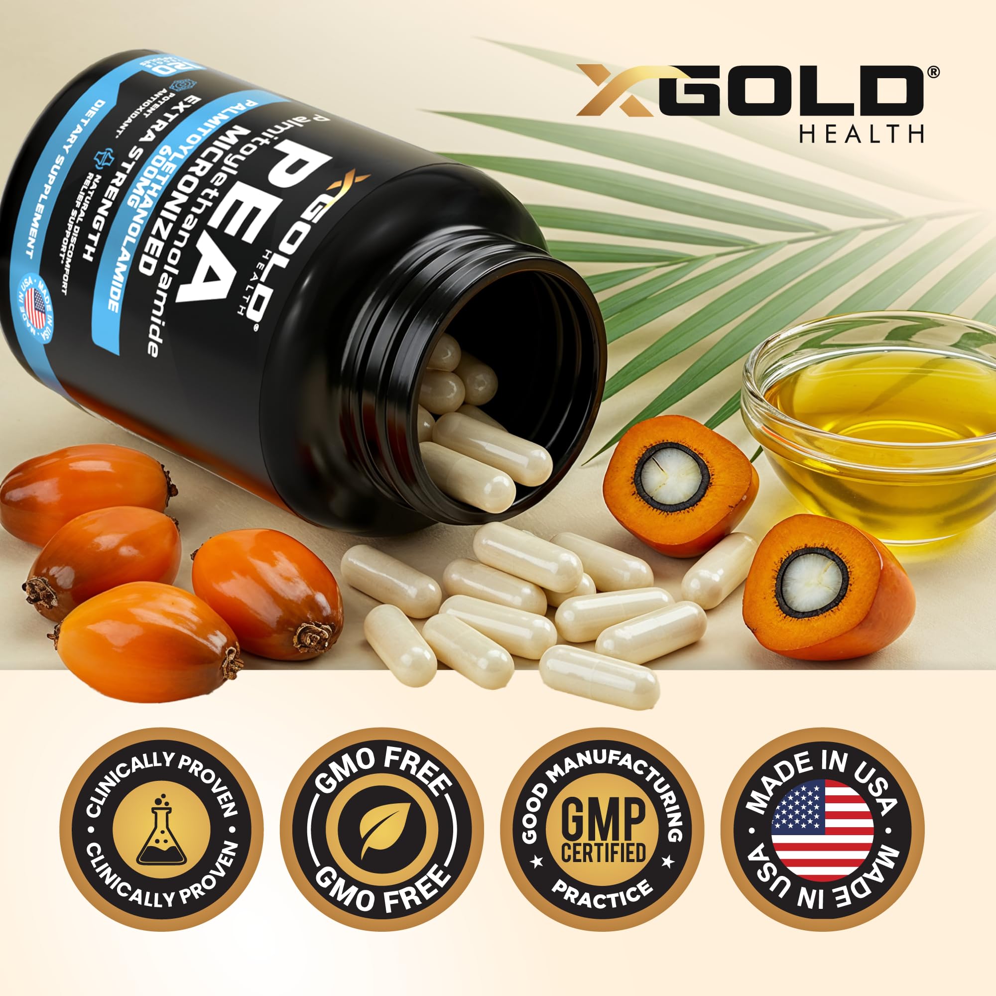 Foto 7 pulgar | Suplemento X Gold Health Palmitoiletanolamida Pea 600 Mg - Venta Internacional.