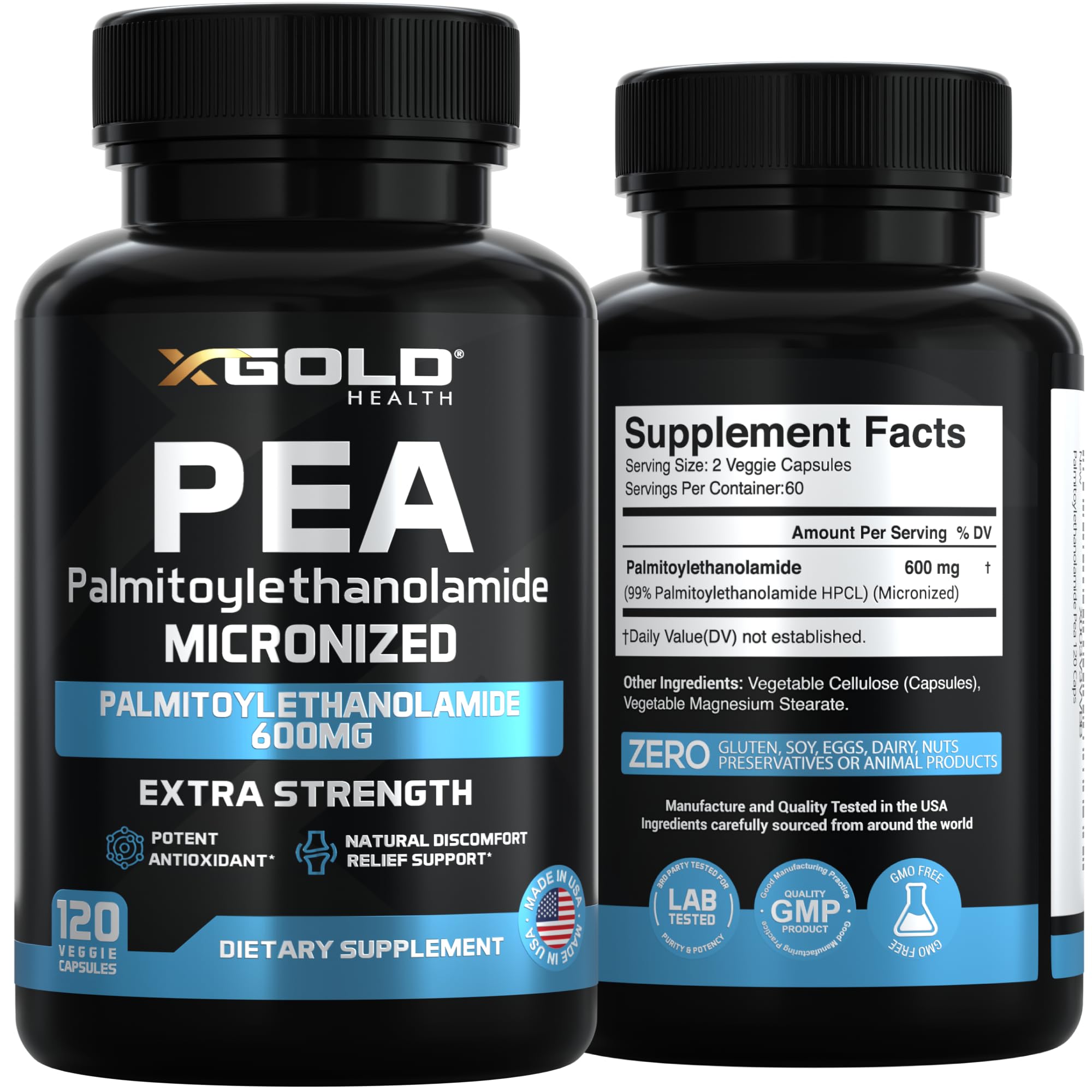 Foto 7 | Suplemento X Gold Health Palmitoiletanolamida Pea 600 Mg - Venta Internacional.