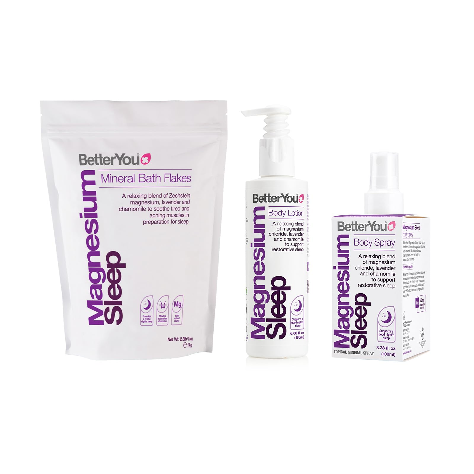 Foto 2 pulgar | Bundle para Dormir BetterYou para Adulto con Sal de Baño y Loción de Magnesio - Venta Internacional