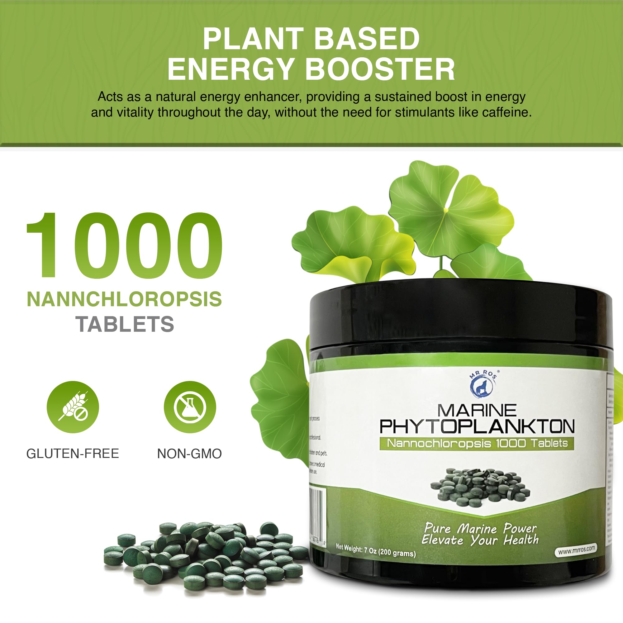 Foto 7 pulgar | Suplemento Mr Ros Marine Phytoplankton Nannochloropsis 1000 Comprimidos - Venta Internacional.