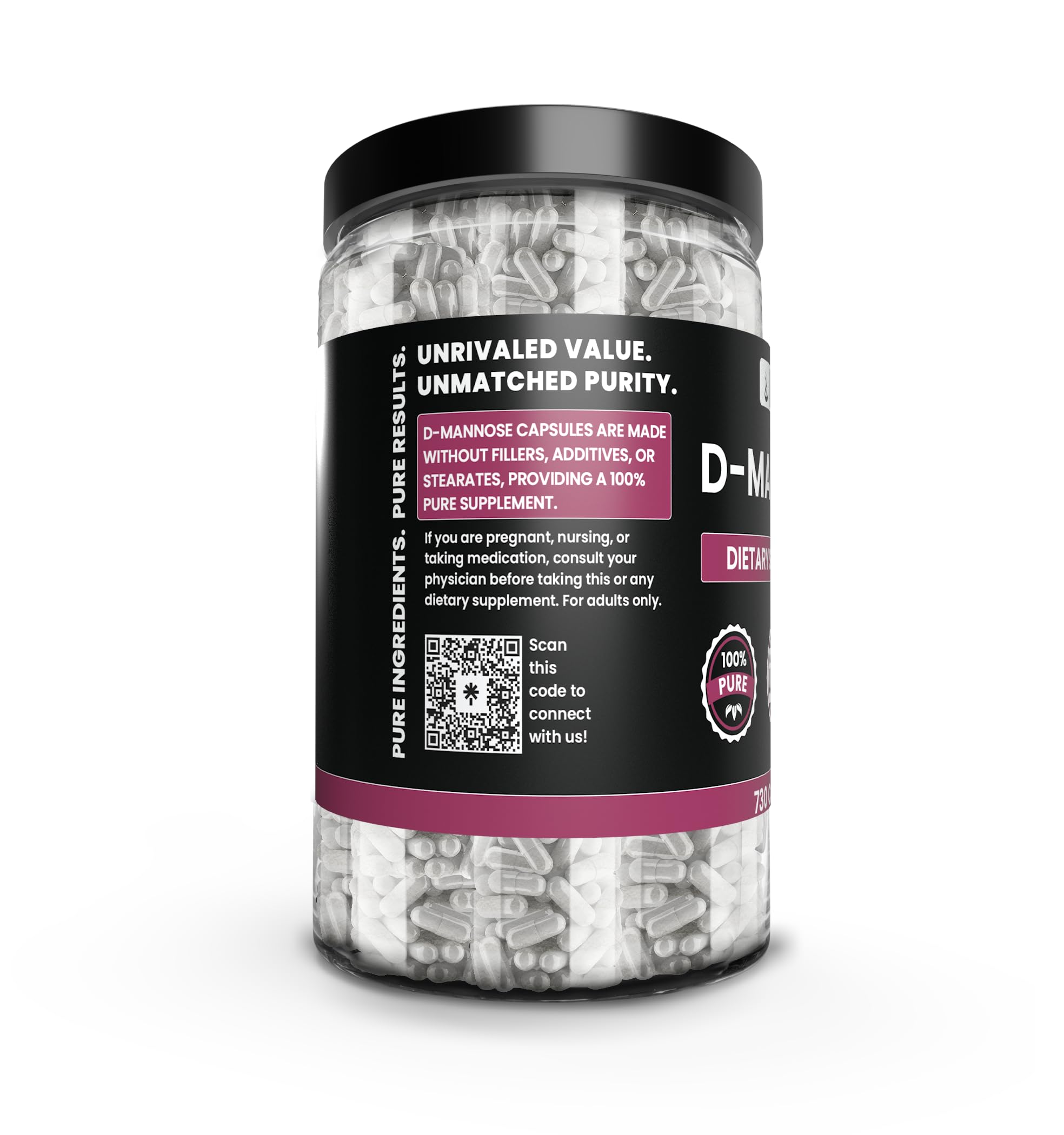 Foto 3 pulgar | Suplementos Dietéticos Ingredientes Originales Puros D-manosa 730 Cápsulas - Venta Internacional.
