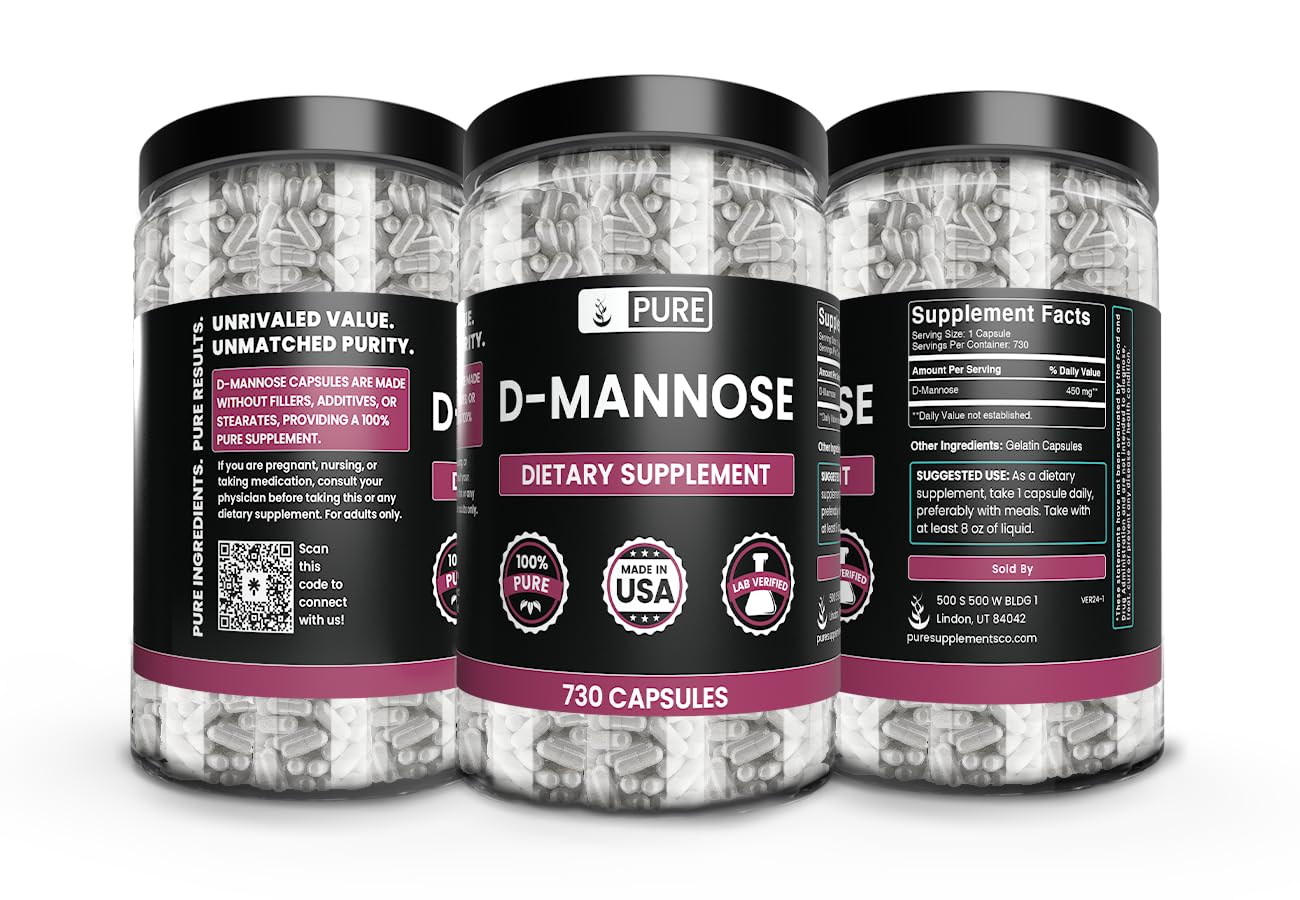 Foto 5 pulgar | Suplementos Dietéticos Ingredientes Originales Puros D-manosa 730 Cápsulas - Venta Internacional.