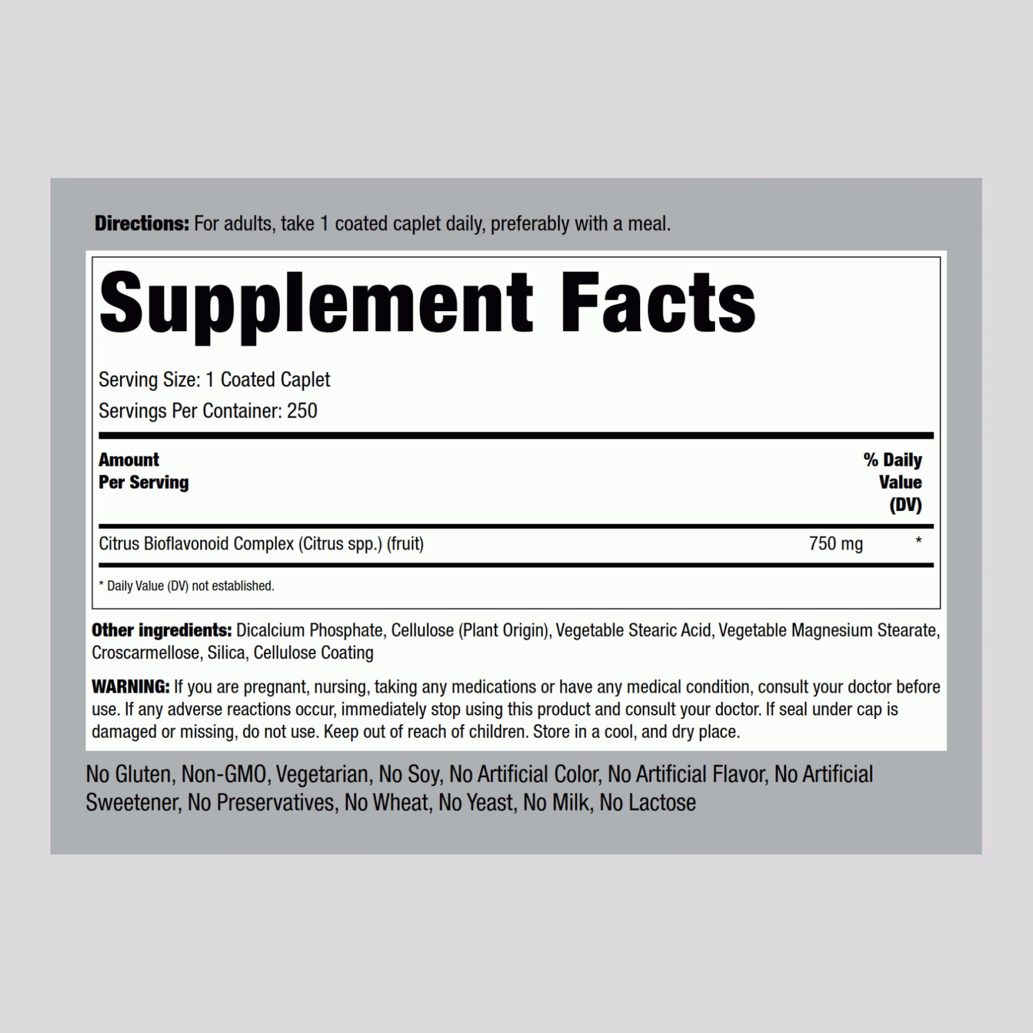 Foto 2 | Suplemento Del Complejo De Bioflavonoides Cítricos Piping Rock  750 Mg - Venta Internacional.