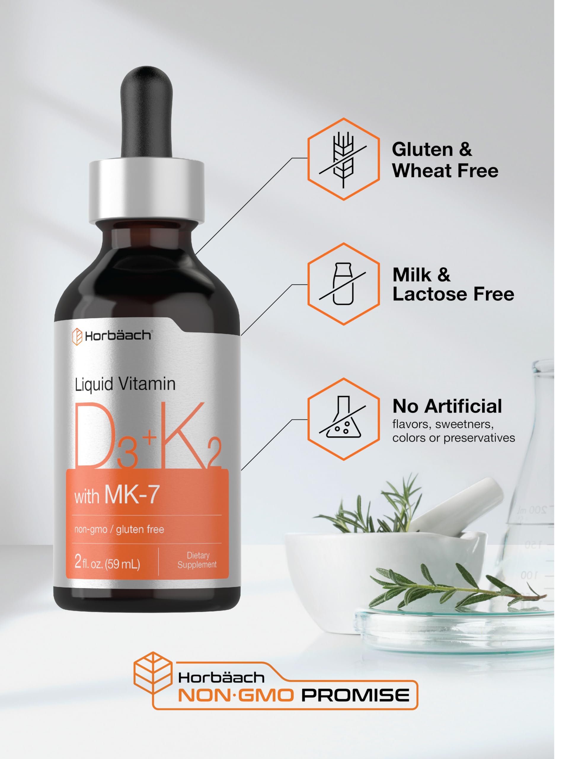 Foto 5 | Suplemento Horbäach De Vitamina D3 K2 En Gotas Líquidas  60 Ml - Venta Internacional.
