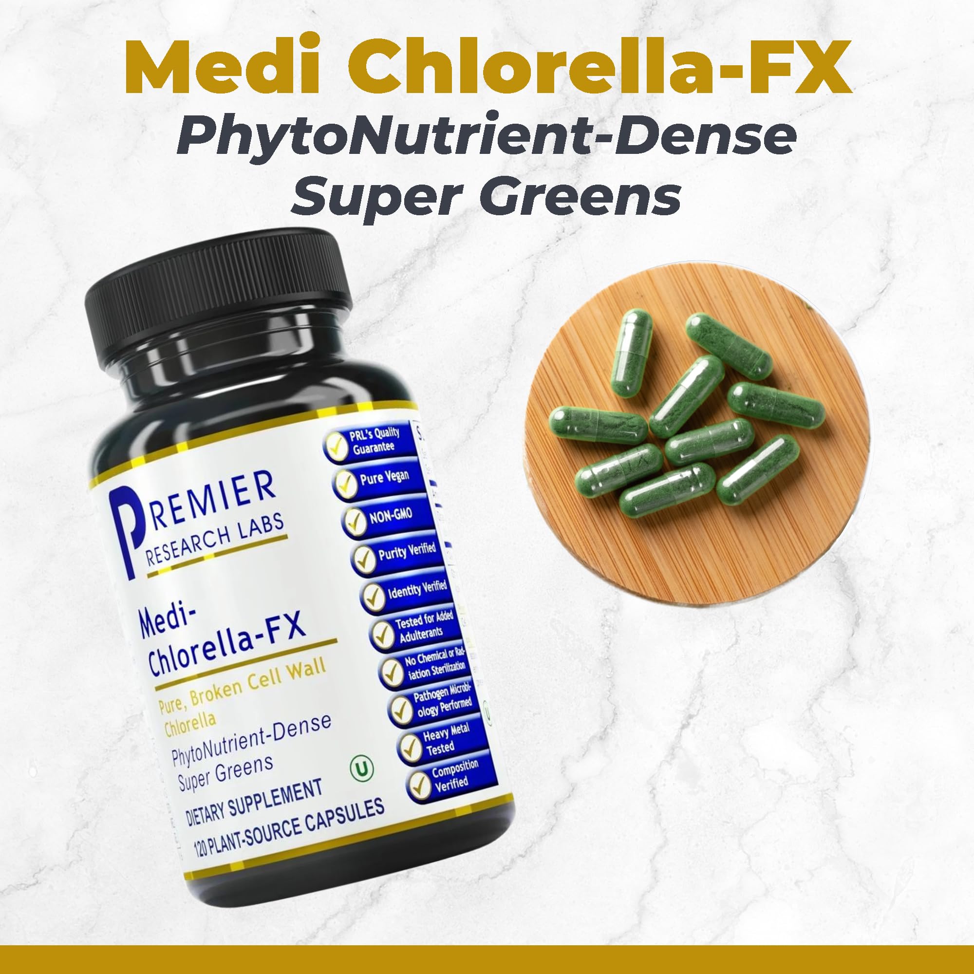 Foto 3 pulgar | Suplemento De Clorella Premier Research Labs Medi Chlorella-fx - Venta Internacional.