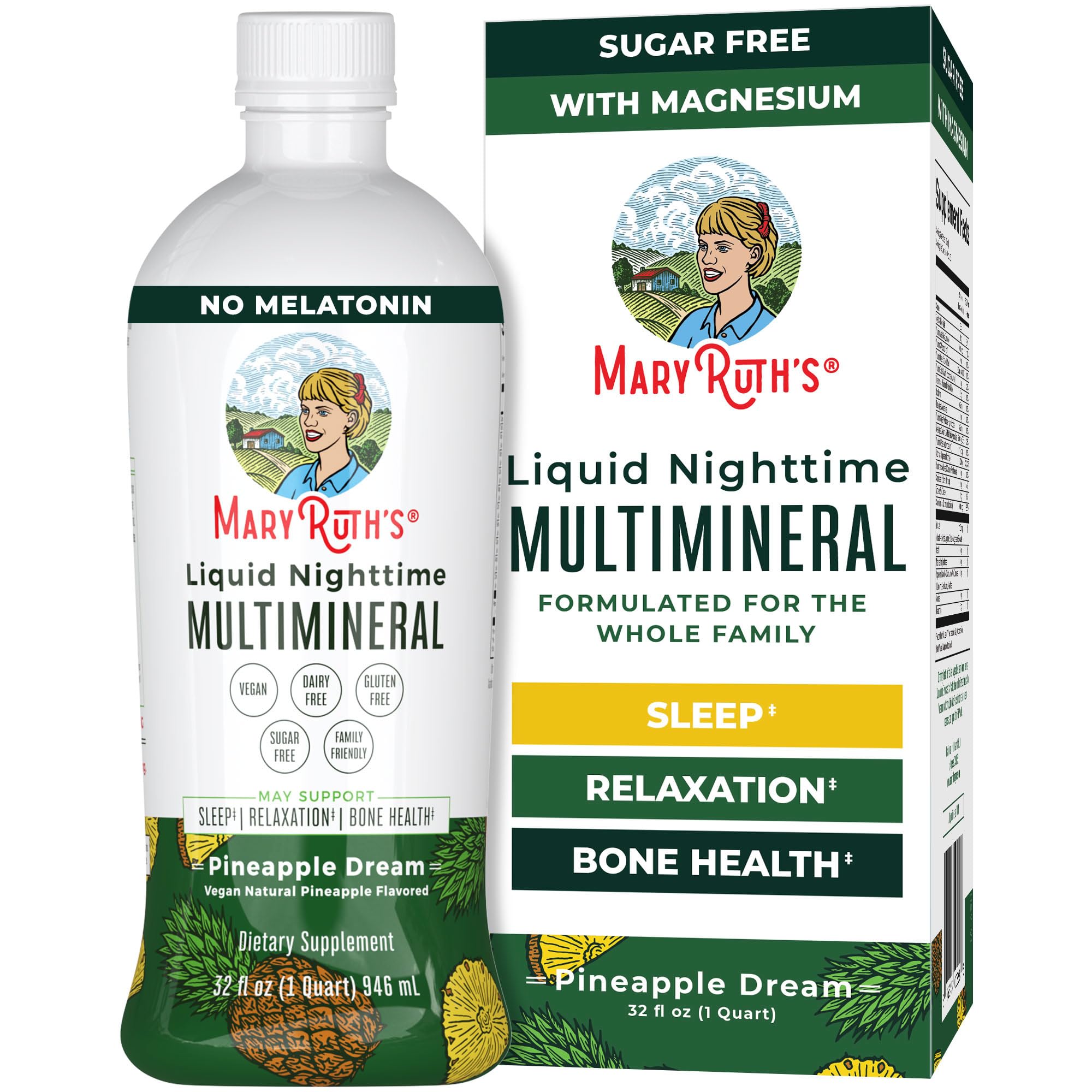 Foto 2 pulgar | Suplemento Multimineral Líquido Nocturno Maryruth Vegan 946 Ml  - Venta Internacional