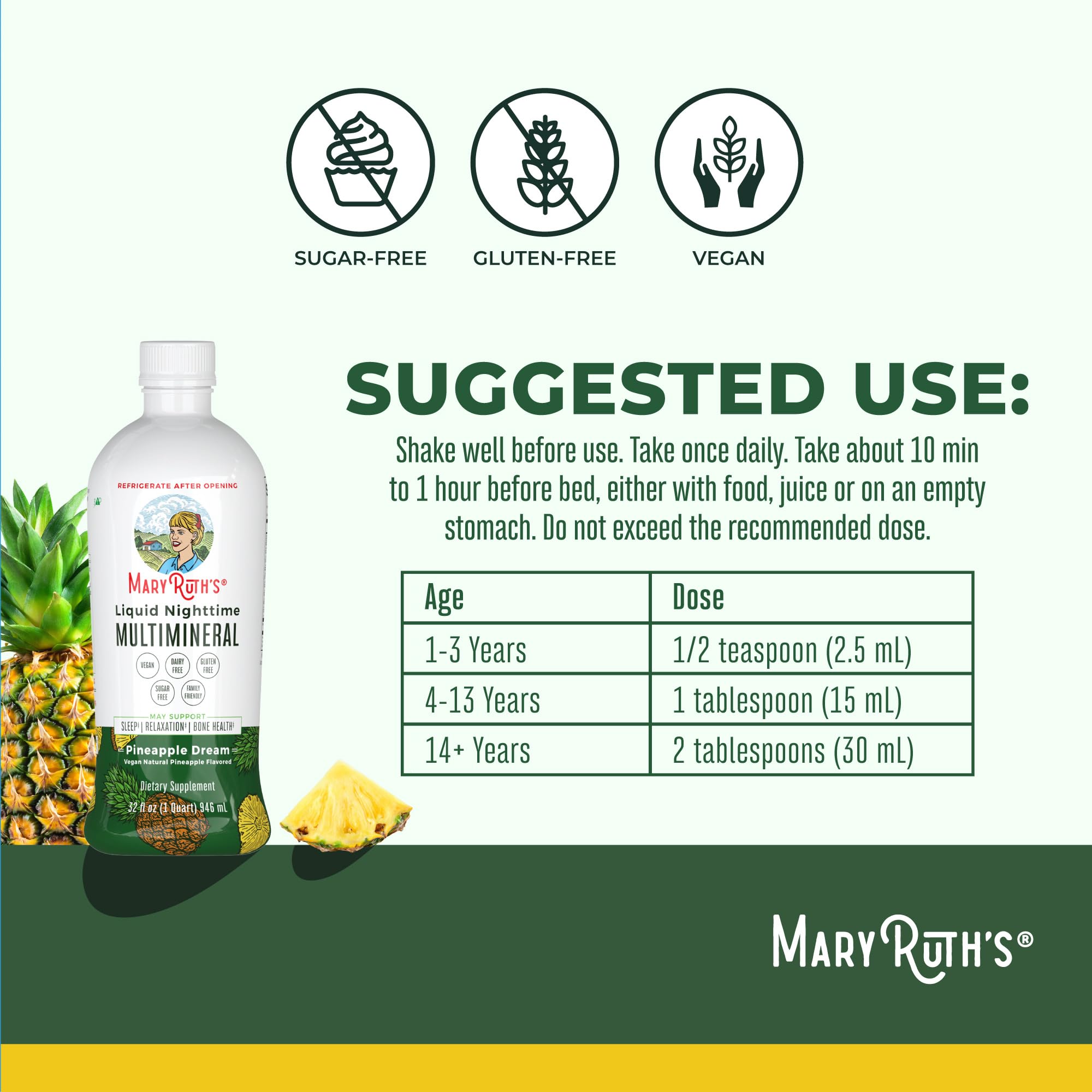 Foto 7 pulgar | Suplemento Multimineral Líquido Nocturno Maryruth Vegan 946 Ml  - Venta Internacional