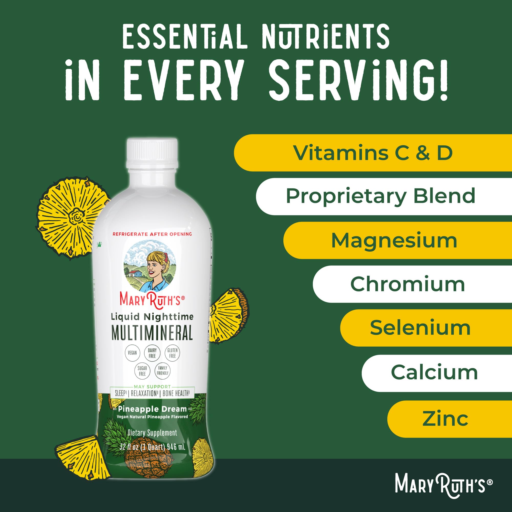 Foto 8 pulgar | Suplemento Multimineral Líquido Nocturno Maryruth Vegan 946 Ml  - Venta Internacional