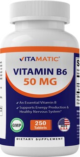 Foto 1 | Suplemento Vitamático De Vitamina B6 50 Mg 250 Comprimidos Vegetariano - Venta Internacional.
