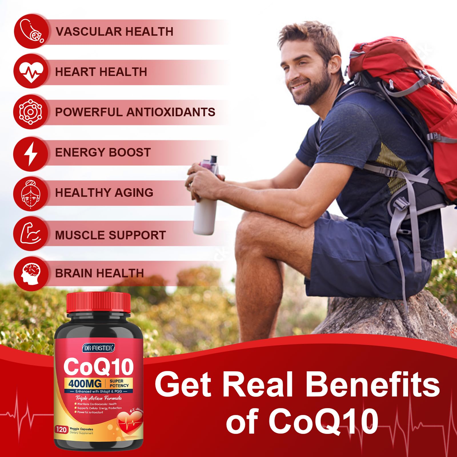 Foto 6 pulgar | Suplemento Drfoster Coq10 400 Mg Con Pqq  Shilajit Y Vitamina E - Venta Internacional.