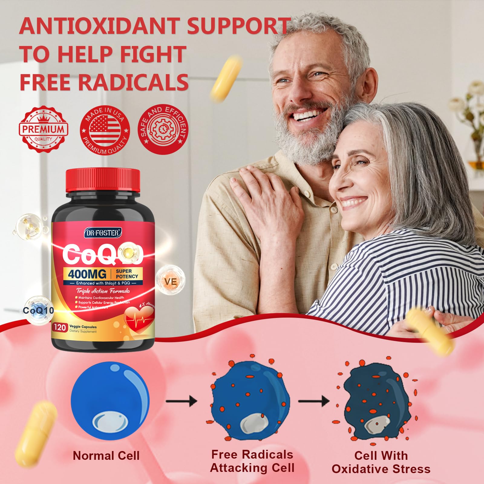Foto 7 pulgar | Suplemento Drfoster Coq10 400 Mg Con Pqq  Shilajit Y Vitamina E - Venta Internacional.