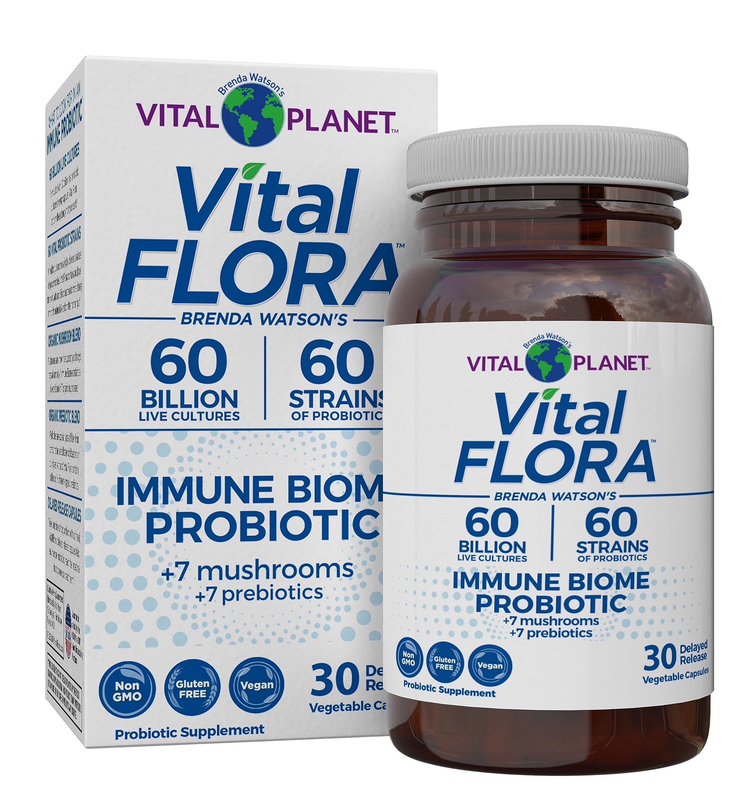 Foto 2 pulgar | Suplemento Vital Planet Vital Flora Immune Support 30 Cápsulas - Venta Internacional.